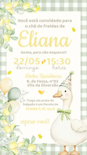 Invito baby shower – Statico – Convide aê!