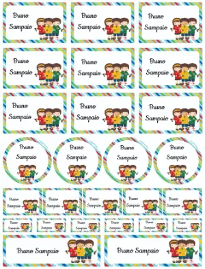 Étiquette scolaire – Statique – Heliene Designer