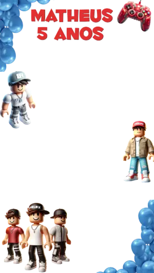 Moldura para Stories Roblox menino