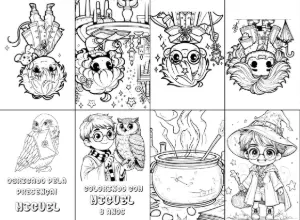Lembrancinha Harry Potter: Livrinho de Colorir Editável