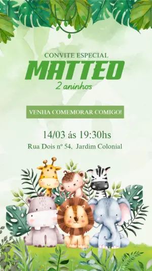 Safari Birthday Invitation – Static – waleria alcantara 