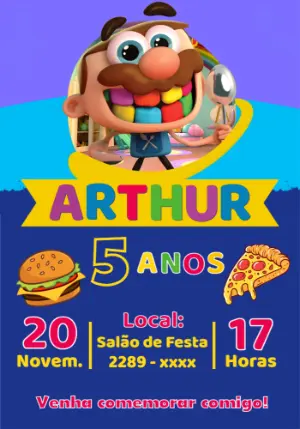 Convite Aniversário José Comilão para Editar Online