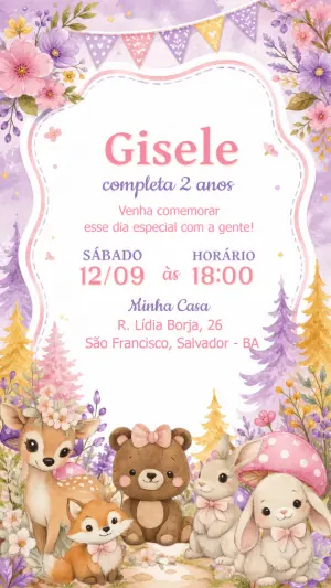 Animals Birthday Invitation – Static – CollorGraph EDITOR
