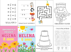 Lembrancinha Livro de Atividades Jardim Encantado para Editar