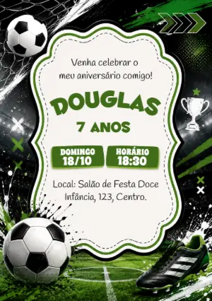 Soccer Birthday Invitation – Static – Idesign Personalizados