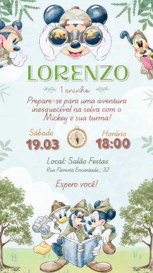 Safari Birthday Invitation – Static – Felicity Artes