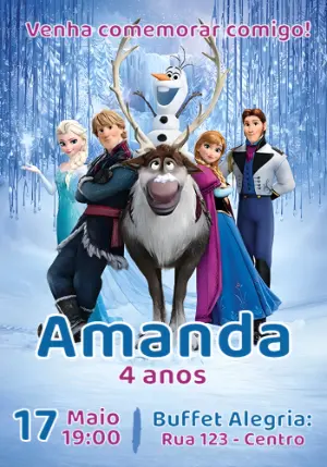 Frozen Birthday Invitation – Static – Convites e Artes Digitais
