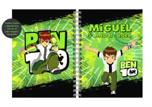 Capa de Agenda Ben 10 Editável Online para Imprimir