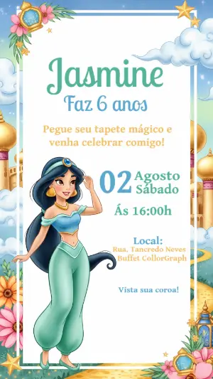 Invito di compleanno Principesse – Statico – CollorGraph Convites