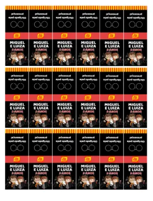 Rótulo para Tic Tac Harry Potter Editável para Aniversário