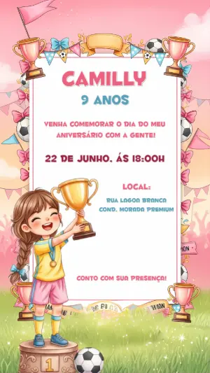 Soccer Birthday Invitation – Static – CollorGraph Convites