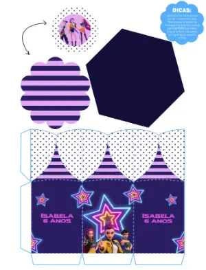 Centro de Mesa Guerreiras do Kpop para Imprimir