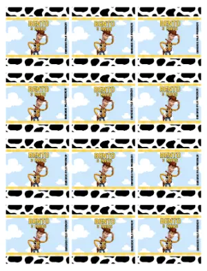 Adesivo para Balas Personalizadas Toy Story Woody 