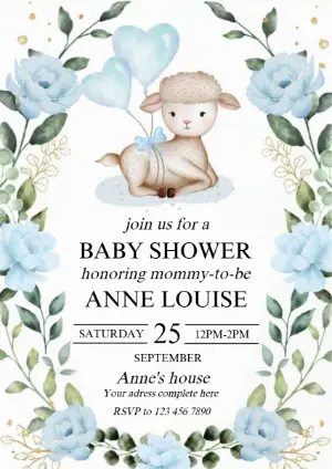 Invito baby shower – Statico – Ana Clara