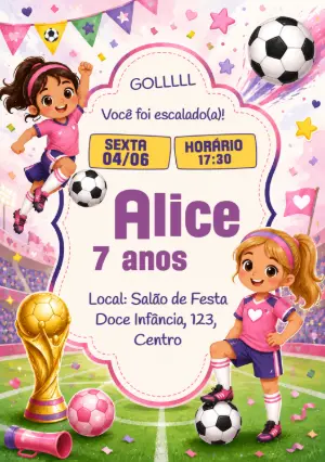Soccer Birthday Invitation – Static – Idesign Personalizados