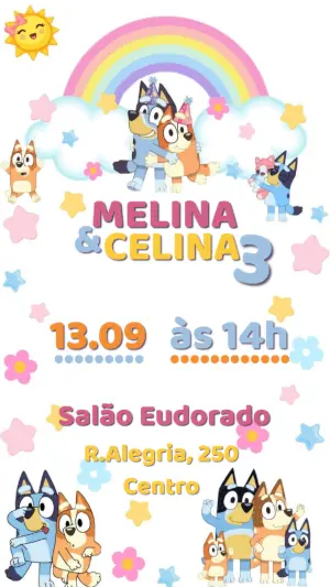 Invito di compleanno Bluey – Statico – Maira Chediac