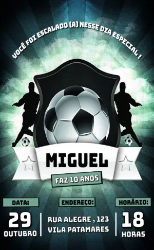 Soccer Birthday Invitation – Static – PrestigioMkt