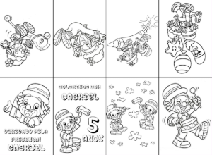 Livro de Colorir Patati Patatá para Aniversário para Editar