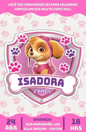 Invito di compleanno Paw Patrol – Statico – PrestigioMkt