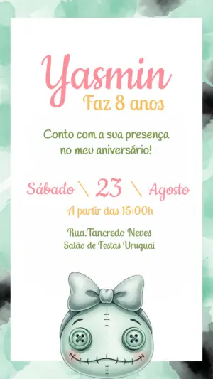 Invitación de cumpleaños Stitch – Estático – CollorGraph Convites