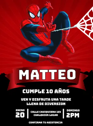 Convite Homem-Aranha – Estático – Renata Designer
