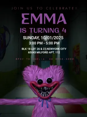 Kissy Missy Birthday Invitation Template to Edit Online