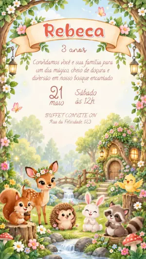 Animals Birthday Invitation – Static – Convite On