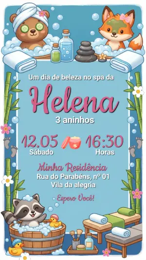 Animals Birthday Invitation – Static – Festôu Convites