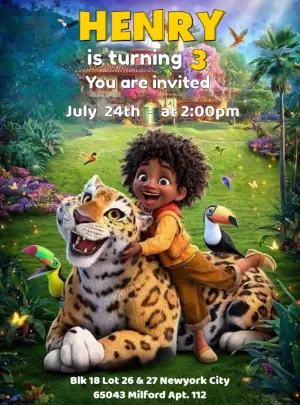Antonio Encanto Birthday Invitation - Editable Template