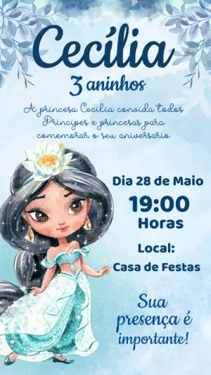 Invitación de cumpleaños Princesas – Estático – Color Art Studio
