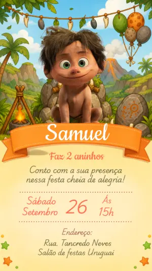Invitación de cumpleaños Dinosaurio – Estático – CollorGraph Convites