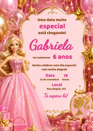 Invitación de cumpleaños Princesas – Estático – KC Design