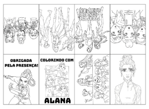 Livrinho de Colorir K-pop Guerreiras para Editar Online