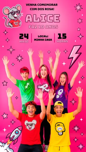 生日邀请函 – 静态 – Alegria no ar