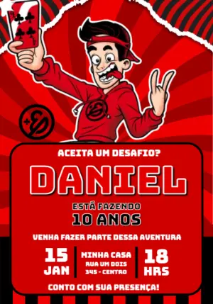 Convite de Aniversário Enaldinho Editável