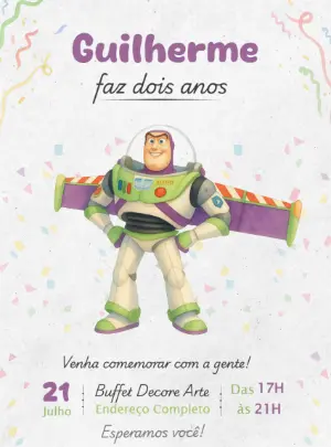 Invitation d'anniversaire Toy Story – Statique – Decore Arte