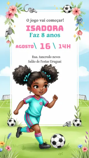 Soccer Birthday Invitation – Static – CollorGraph Convites