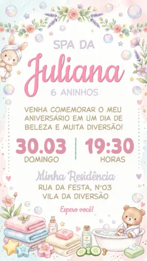 Animals Birthday Invitation – Static – Convide aê!