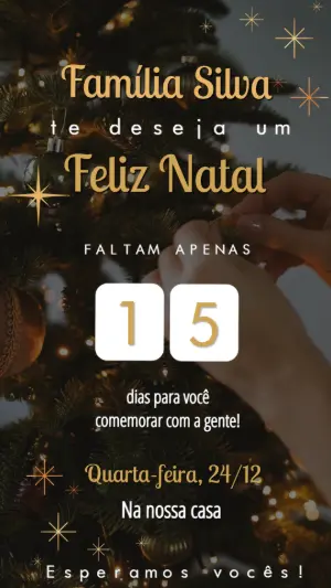 Convite Animado Save the Date de Natal para Editar Online