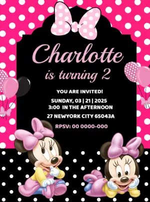 Convite Minnie – Estático – Decore Arte