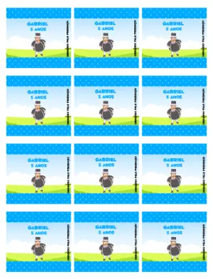 Adesivo para Bala Personalizada Mundo BIta