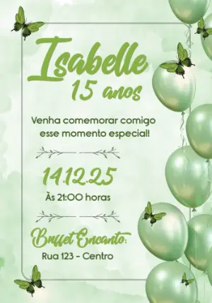 Quinceañera Invitation – Static – Convites e Artes Digitais