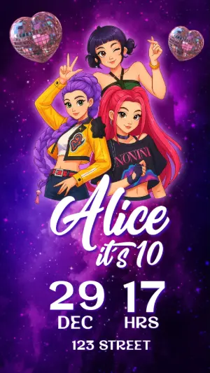 K-Pop Hunters Animated Birthday Invitation Video