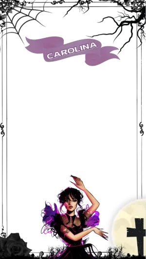 Moldura de Aniversário Wandinha para Stories Editável Online
