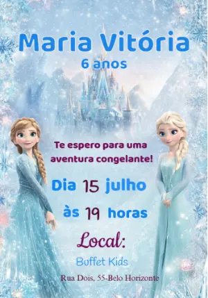 Frozen Birthday Invitation – Static – Priscila