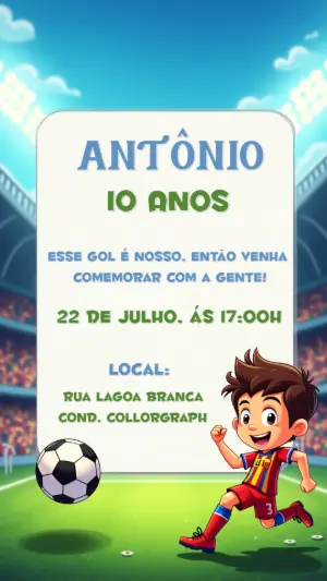 Soccer Birthday Invitation – Static – Gisele