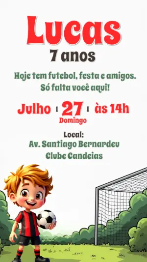 Soccer Birthday Invitation – Static – CollorGraph Convites