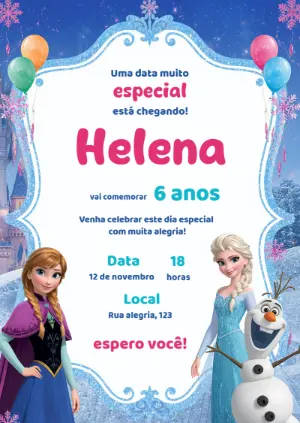 Frozen Birthday Invitation – Static – KC Design