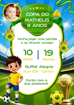 Soccer Birthday Invitation – Static – Convites e Artes Digitais