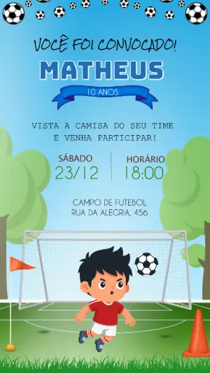 Soccer Birthday Invitation – Static – Felicity Artes